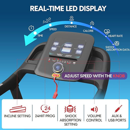 Treadmill with Incline, 3 in 1 Under Desk Treadmill Walking Pad with Removable Desk Workstation 3.5HP Foldable Compact Walking Treadmills for Home Small Office with Wristband Remote Control